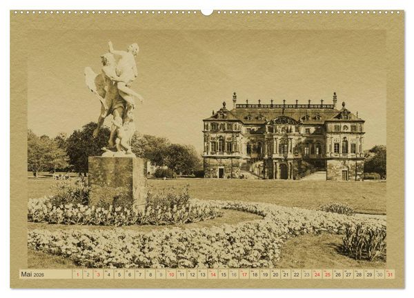 Produktbild: Dresden - Ein Kalender im Zeitungsstil (hochwertiger Premium Wandkalender 2026 DIN A2 quer), Kunstdruck in Hochglanz