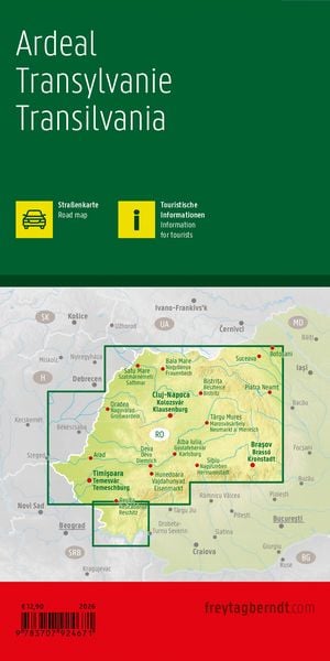 Produktbild: freytag & berndt Stra&szlig;enkarte Siebenb&uuml;rgen 1:400.000