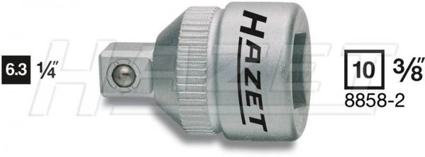 'Hazet 8858-2 Steckschlüssel-Adapter 1/4 Zoll Antrieb 3/8' (10 mm) 26mm 1St.'