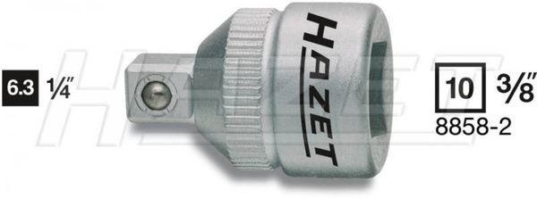 'Hazet 8858-2 Steckschlüssel-Adapter Antrieb 3/8' (10 mm) Abtrieb 1/4' (6.3 mm) 26mm 1St.'