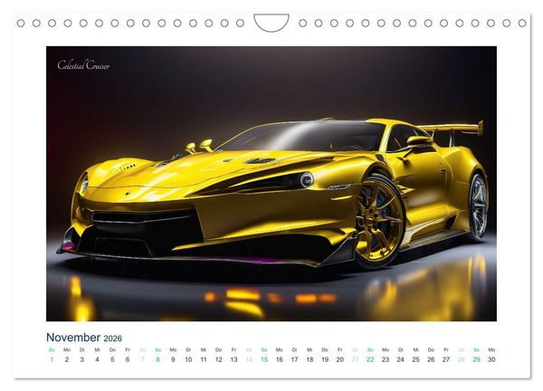 Produktbild: Faszination KI-Sportwagen (Wandkalender 2026 DIN A4 quer), CALVENDO Monatskalender