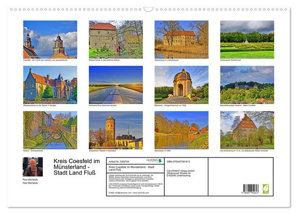 Produktbild: Kreis Coesfeld im M&uuml;nsterland - Stadt Land Flu&szlig; (Wandkalender 2026 DIN A2 quer), CALVENDO Monatskalender