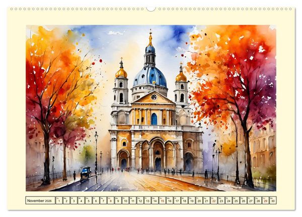 Produktbild: Paris - Stadt der Liebe (hochwertiger Premium Wandkalender 2026 DIN A2 quer), Kunstdruck in Hochglanz