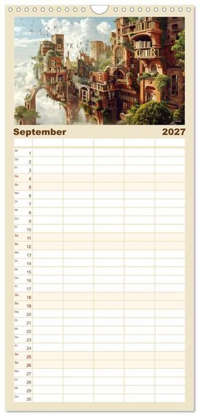 Produktbild: Familienplaner 2027 - Das versteckte Universum mit 5 Spalten (Wandkalender, 21 x 45 cm) CALVENDO