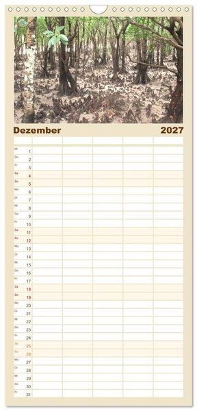 Produktbild: Familienplaner 2027 - Die Natur Japans mit 5 Spalten (Wandkalender, 21 x 45 cm) CALVENDO