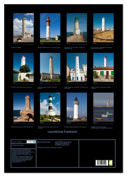Produktbild: Leuchtt&uuml;rme Frankreich (Wandkalender 2026 DIN A2 hoch), CALVENDO Monatskalender