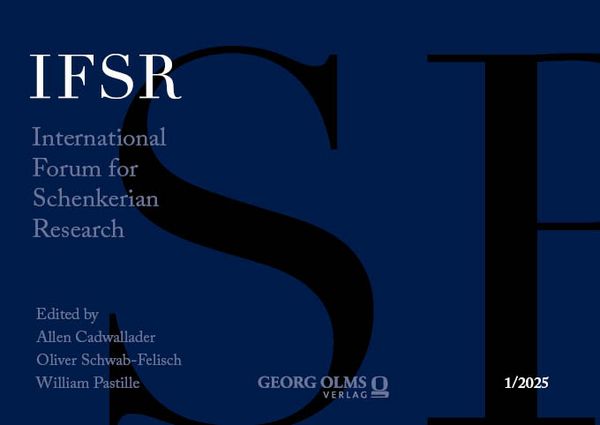 Produktbild: International Forum for Schenkerian Research | IFSR 01/2025