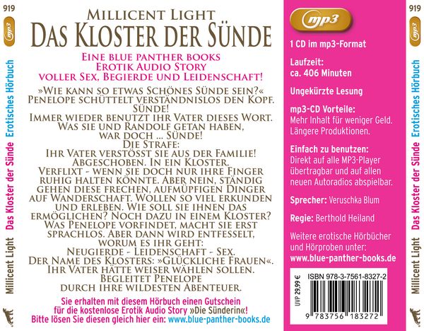 Produktbild: Das Kloster der S&uuml;nde | 10 Geile erotische Geschichten | Erotik Audio Story | Erotisches H&ouml;rbuch MP3CD
