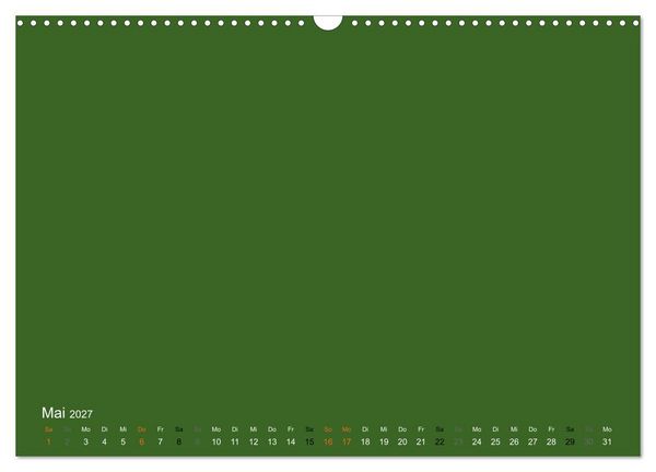 Produktbild: Bastelkalender - dunkel Gr&uuml;n (Wandkalender 2027 DIN A3 quer), CALVENDO Monatskalender