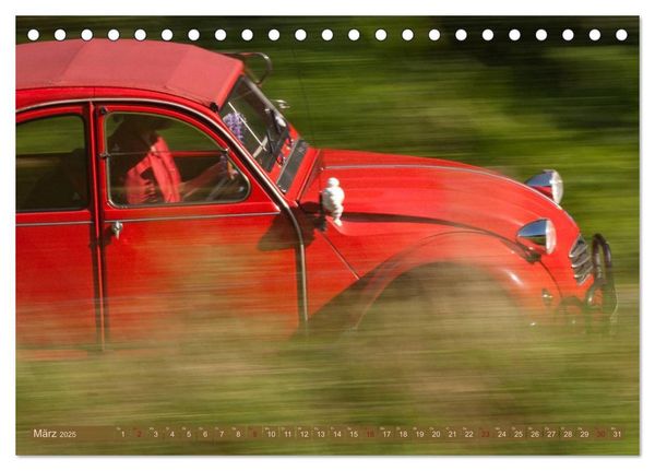 Produktbild: Citro&euml;n 2CV - Ente rot (Tischkalender 2025 DIN A5 quer), CALVENDO Monatskalender