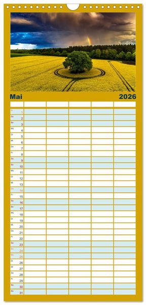 Produktbild: Familienplaner 2026 - Vorpommern im Fokus mit 5 Spalten (Wandkalender, 21 x 45 cm) CALVENDO