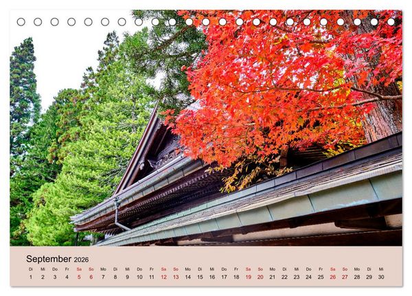 Produktbild: Japan im Herbst (Tischkalender 2026 DIN A5 quer), CALVENDO Monatskalender