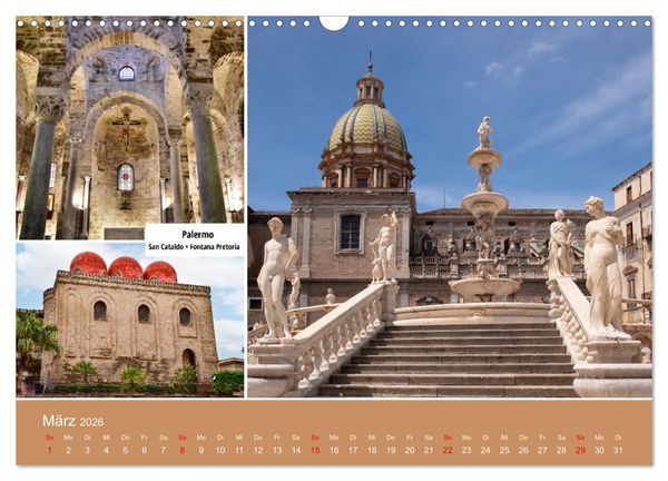 Produktbild: Palermo und der Westen von Sizilien (Wandkalender 2026 DIN A3 quer), CALVENDO Monatskalender