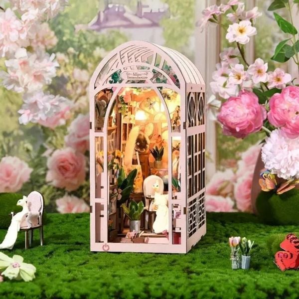 Produktbild: FiguredArt YM06 - DIY Book Nook, Mini Gew&auml;chshaus, Puzzle 167 Teile, Miniatur-Diorama