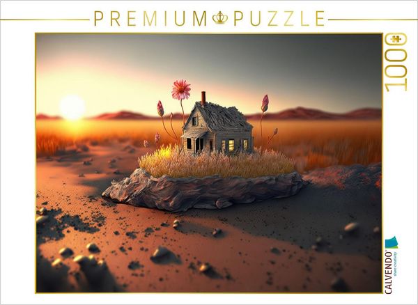 CALVENDO Puzzle Haus zur Abendsonne | 1000 Teile Lege-Größe 64x48cm Foto-Puzzle für glückliche Stunden