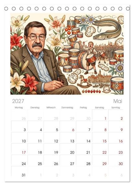 Produktbild: Tischplaner 2027 - Literarische Stimmen ihrer Zeit (A5 Tischkalender zum Aufstellen) CALVENDO