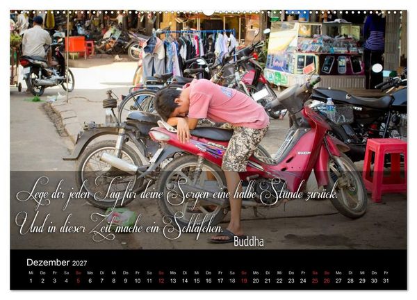 Produktbild: Buddhistische Weisheiten (Wandkalender 2027 DIN A2 quer), CALVENDO Monatskalender
