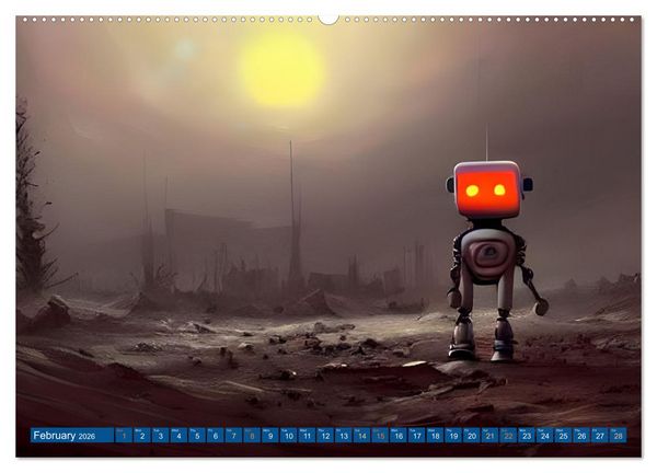 Produktbild: Robots (High Quality Premium Wall Calendar 2026 DIN A2 landscape),CALVENDO 12 Month Wall Calendar