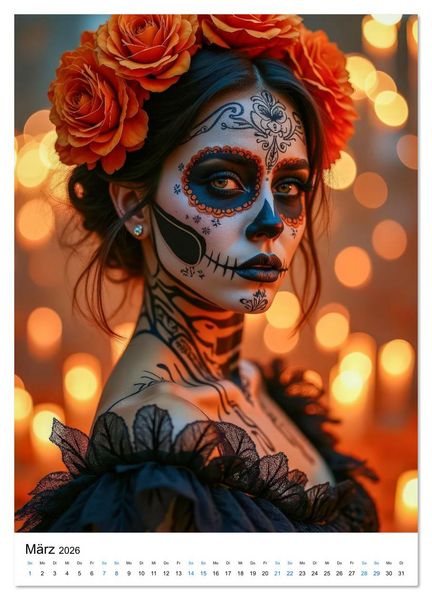 Produktbild: La Catrina - Poesie der Verg&auml;nglichkeit (hochwertiger Premium Wandkalender 2026 DIN A2 hoch), Kunstdruck in Hochglanz