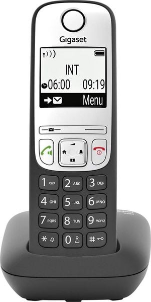 Gigaset A690 DECT Schnurloses Telefon analog Freisprechen, mit Basis, Wahlwiederholung Schwarz