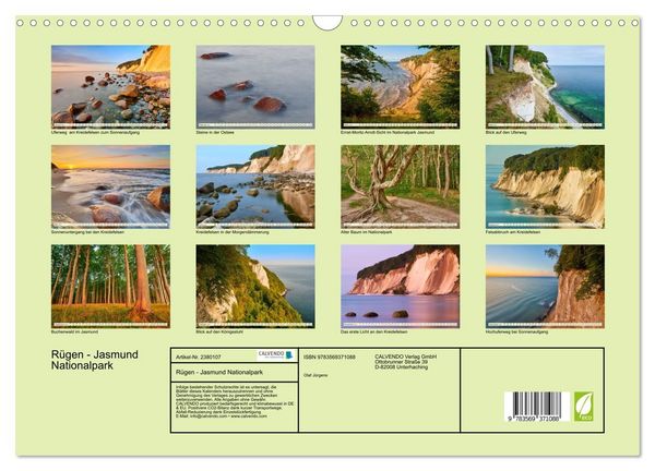 Produktbild: R&uuml;gen - Jasmund Nationalpark (Wandkalender 2027 DIN A3 quer), CALVENDO Monatskalender