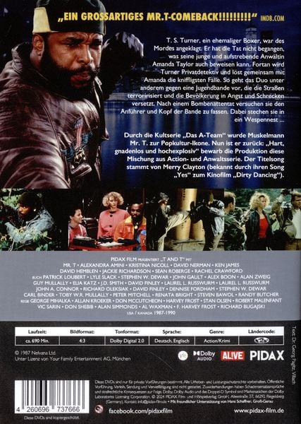 Produktbild: T and T - Mr. T ist zur&uuml;ck! / Alle deutsch synchronisierten Folgen der Krimiserie mit Mr. T (Pidax Serien-Klassiker) [ 4 DVDs]