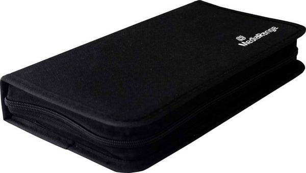 Produktbild: MediaRange CD Tasche 48 CDs/DVDs/Blu-rays Nylon Schwarz 1 St. (B x H x T) 28.9 x 4.9 x 16.1 mm BOX51