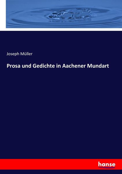 Produktbild: Prosa und Gedichte in Aachener Mundart