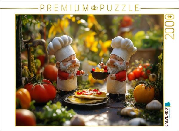 Produktbild: CALVENDO Puzzle Die Koch Gartenzwerge in der K&uuml;che | 2000 Teile Lege-Gr&ouml;&szlig;e 90x67cm Foto-Puzzle f&uuml;r gl&uuml;ckliche Stunden