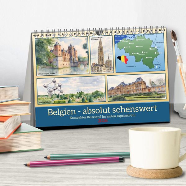 Produktbild: Belgien - absolut sehenswert (Tischkalender 2026 DIN A5 quer), CALVENDO Monatskalender