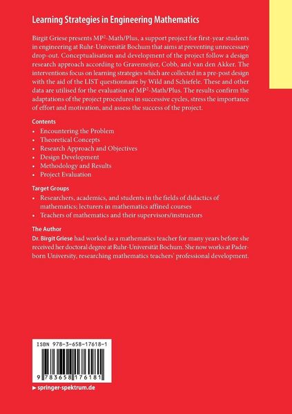 Produktbild: Learning Strategies in Engineering Mathematics