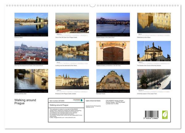 Produktbild: Walking around Prague (High Quality Premium Wall Calendar 2026 DIN A2 landscape),CALVENDO 12 Month Wall Calendar