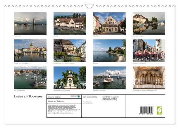 Produktbild: Lindau am Bodensee (Wandkalender 2026 DIN A3 quer), CALVENDO Monatskalender