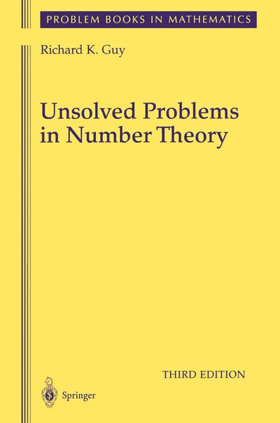 Produktbild: Unsolved Problems in Number Theory