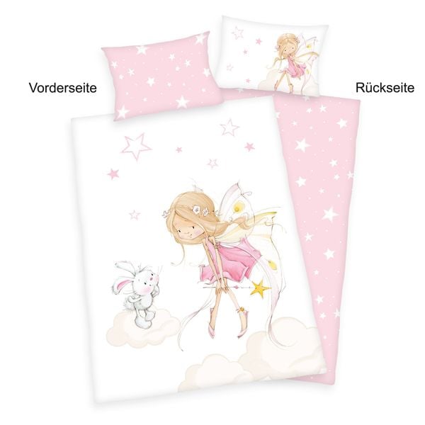 Babybest® 2485217063 - Little Fairy Bettwäsche (Made in Green), 40x60 cm + 100x135 cm, 100% Baumwolle