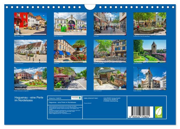 Produktbild: Haguenau - eine Perle im Nordelsass (Wandkalender 2026 DIN A4 quer), CALVENDO Monatskalender