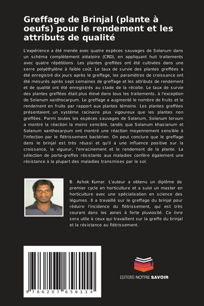 Produktbild: Greffage de Brinjal (plante &agrave; oeufs) pour le rendement et les attributs de qualit&eacute;