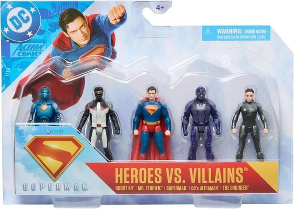 Superman - Geschenkset mit 5 Action-Figuren zum Sammeln, 8 cm, Spielzeug für Kinder ab 4 Jahren