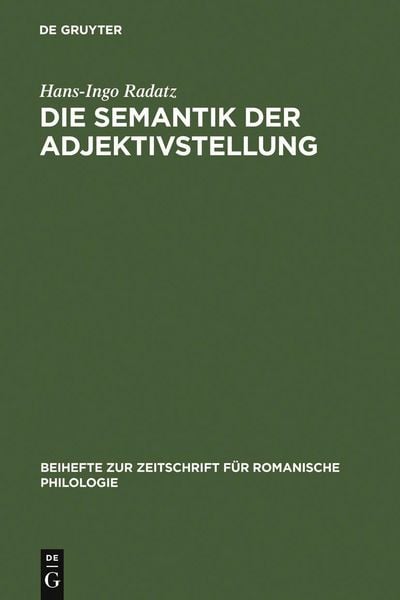 Produktbild: Die Semantik der Adjektivstellung