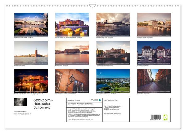 Produktbild: Stockholm - Nordische Sch&ouml;nheit (Wandkalender 2026 DIN A2 quer), CALVENDO Monatskalender