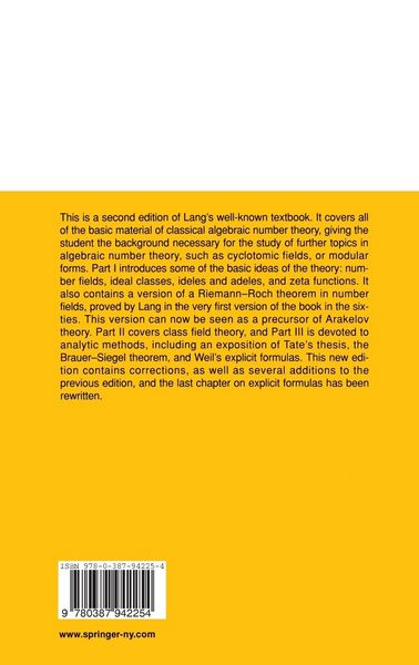 Produktbild: Algebraic Number Theory