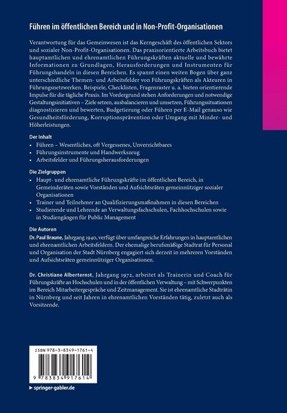 Produktbild: F&uuml;hren im &ouml;ffentlichen Bereich und in Non-Profit-Organisationen