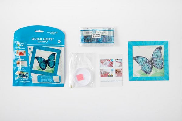 Produktbild: DOTZIES BY DIAMOND DOTZ - Diamond Painting Blauer Schmetterling