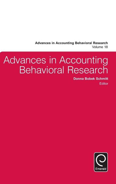 Produktbild: Advances in Accounting Behavioral Research