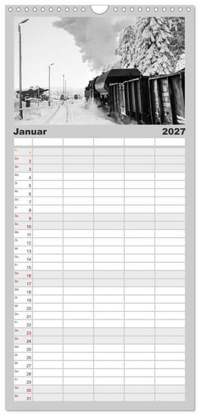 Produktbild: Familienplaner 2027 - Dampfloks in der DDR mit 5 Spalten (Wandkalender, 21 x 45 cm) CALVENDO