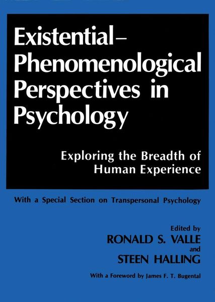 Produktbild: Existential-Phenomenological Perspectives in Psychology