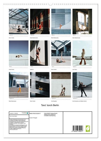 Produktbild: Tanz' durch Berlin (hochwertiger Premium Wandkalender 2026 DIN A2 hoch), Kunstdruck in Hochglanz