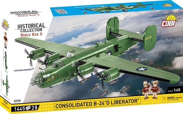 Produktbild: COBI Historical Collection 5739 - Consolidated B-24 Liberator, Bomber, Flugzeug, Klemmbausteine, Bausatz