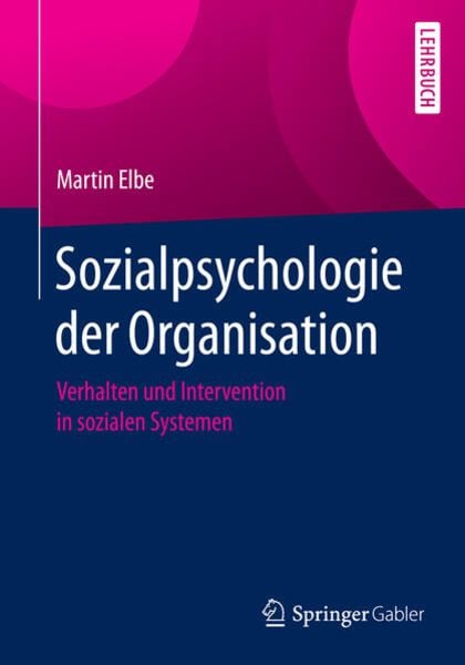 Sozialpsychologie der Organisation, Taschenbuch von Martin Elbe, Springer Berlin, 9783662503829