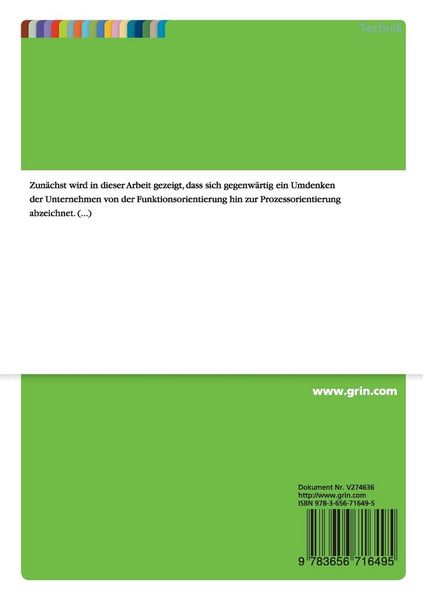 Produktbild: Verschiedene Aspekte der Gesch&auml;ftsprozessoptimierung. Theorien und Gestaltungstechniken zur Prozessvisualisierung